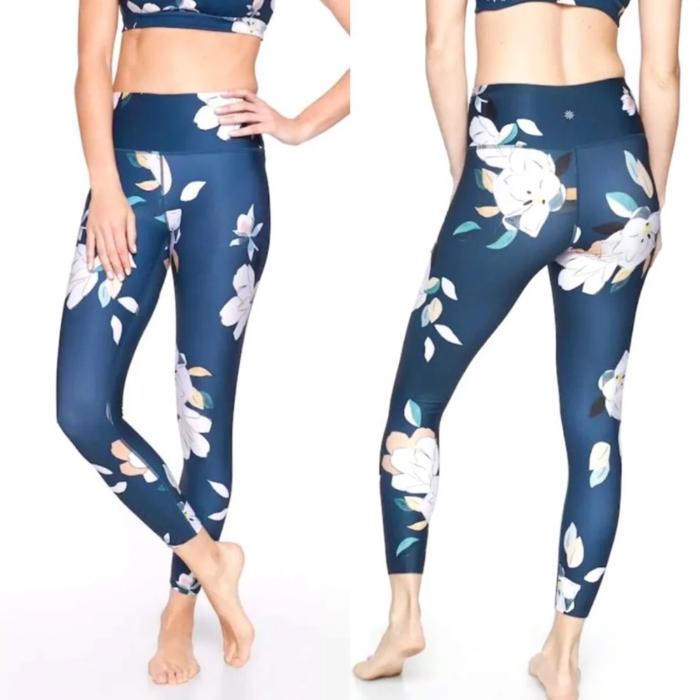NEW Athleta emerald floral leggings